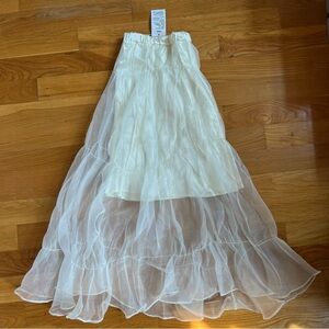 NWT white layered harajuku skirt